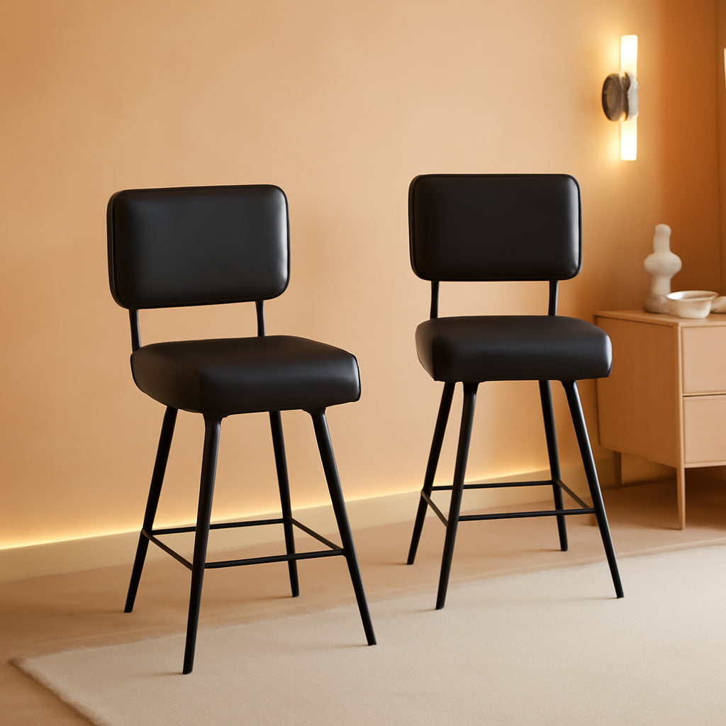 26 Inch Swivel Bar Stools Set of Two