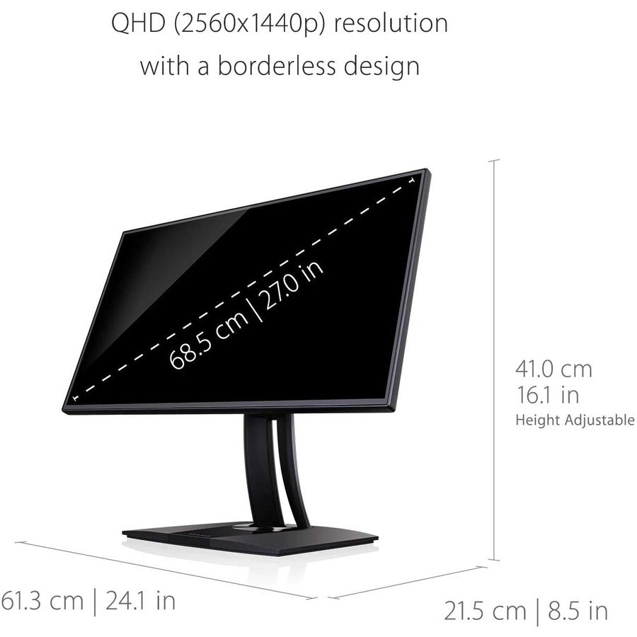27 Inch ColorPro Monitor - Professional QHD Display with USB-C | TecISoft VP2768A