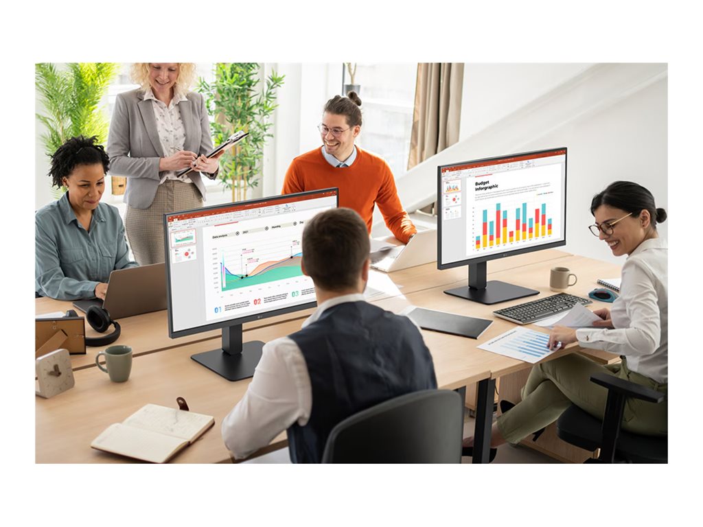 27 Inch Monitors - LG IPS FHD Business Display with KVM Switch | TecISoft 27BA650-B