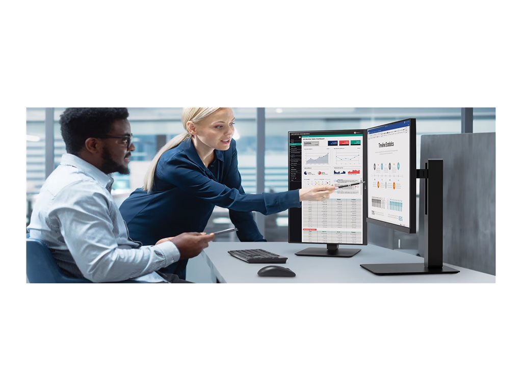 27 Inch Monitors - LG IPS FHD Business Display with KVM Switch | TecISoft 27BA650-B