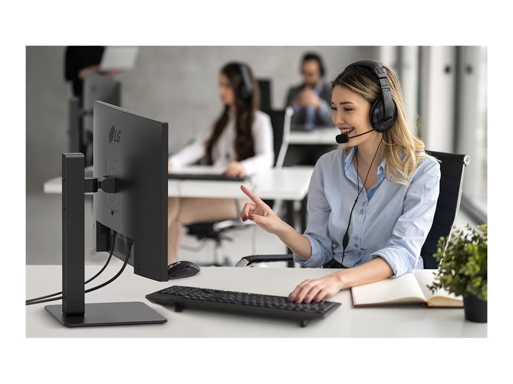 27 Inch Monitors - LG IPS FHD Business Display with KVM Switch | TecISoft 27BA650-B