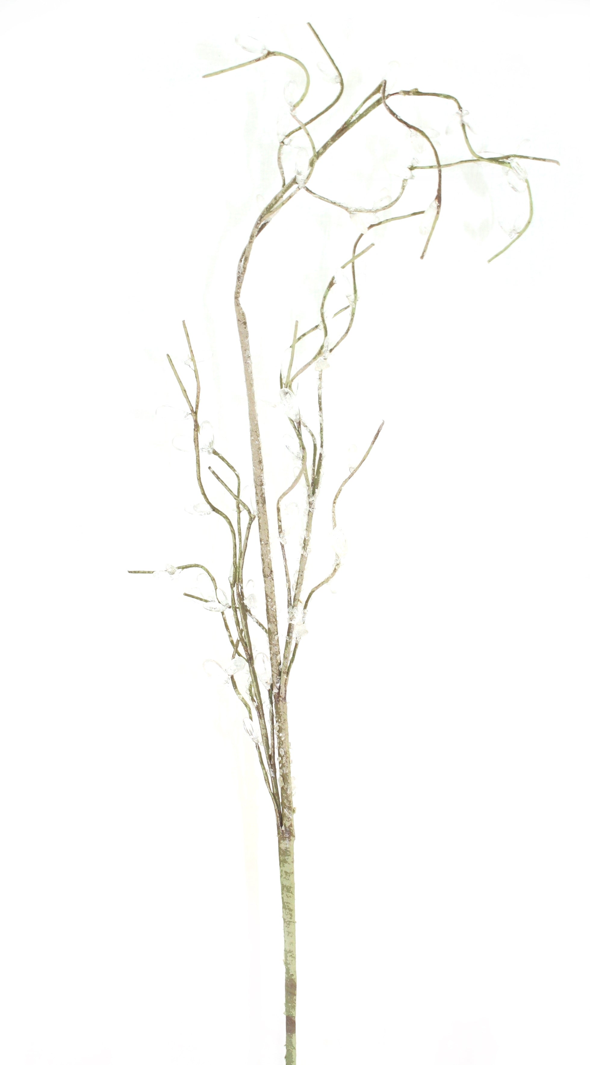 28 Inch Frosted Branches with Ice 'beads' - Olive Color
