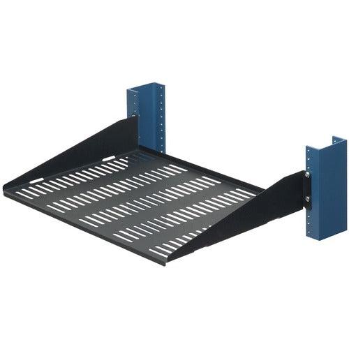 2U Cantilever Rack Shelf - Vented 13in Depth 2Post Mount | Tecisoft 2USHL-022HALF-13DV