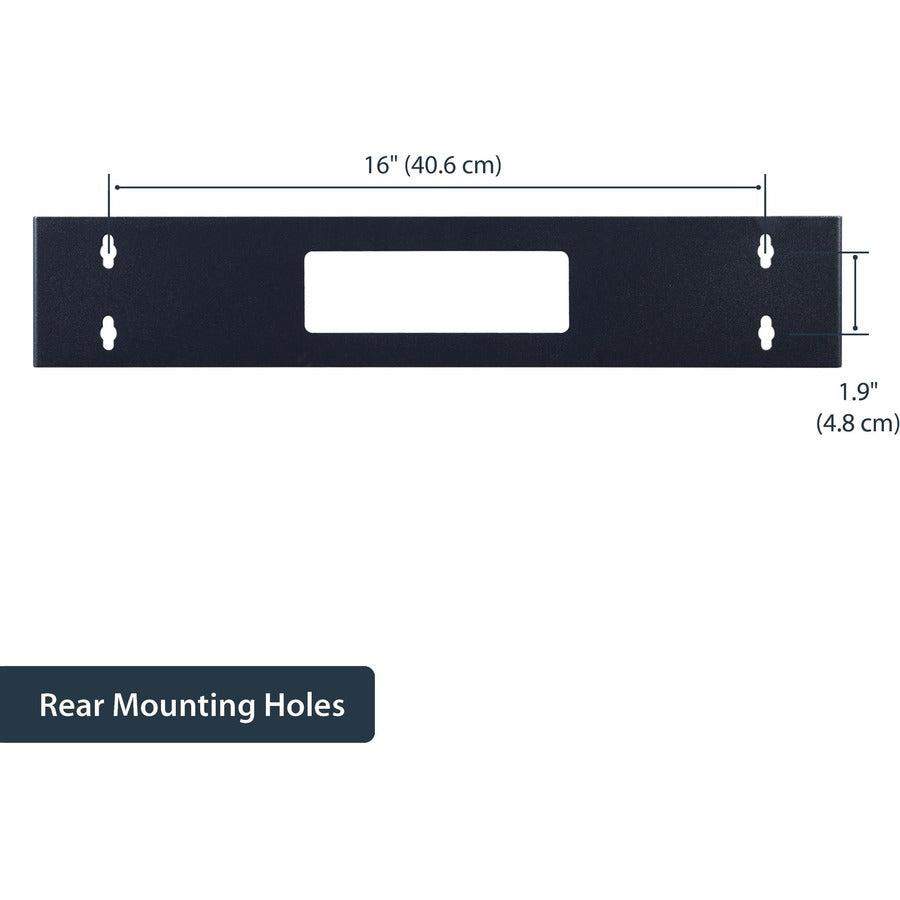 2U Hinged Wall Mount Patch Panel Bracket - 6 Inch Deep Rack Mounting | StarTech WALLMOUNTH2