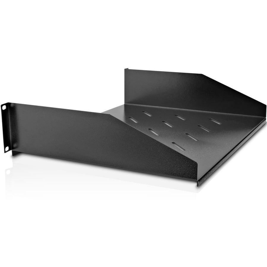 2U Rack Mount Shelf - Vented Server Equipment Storage | TechSoft RMSH2UV-1N