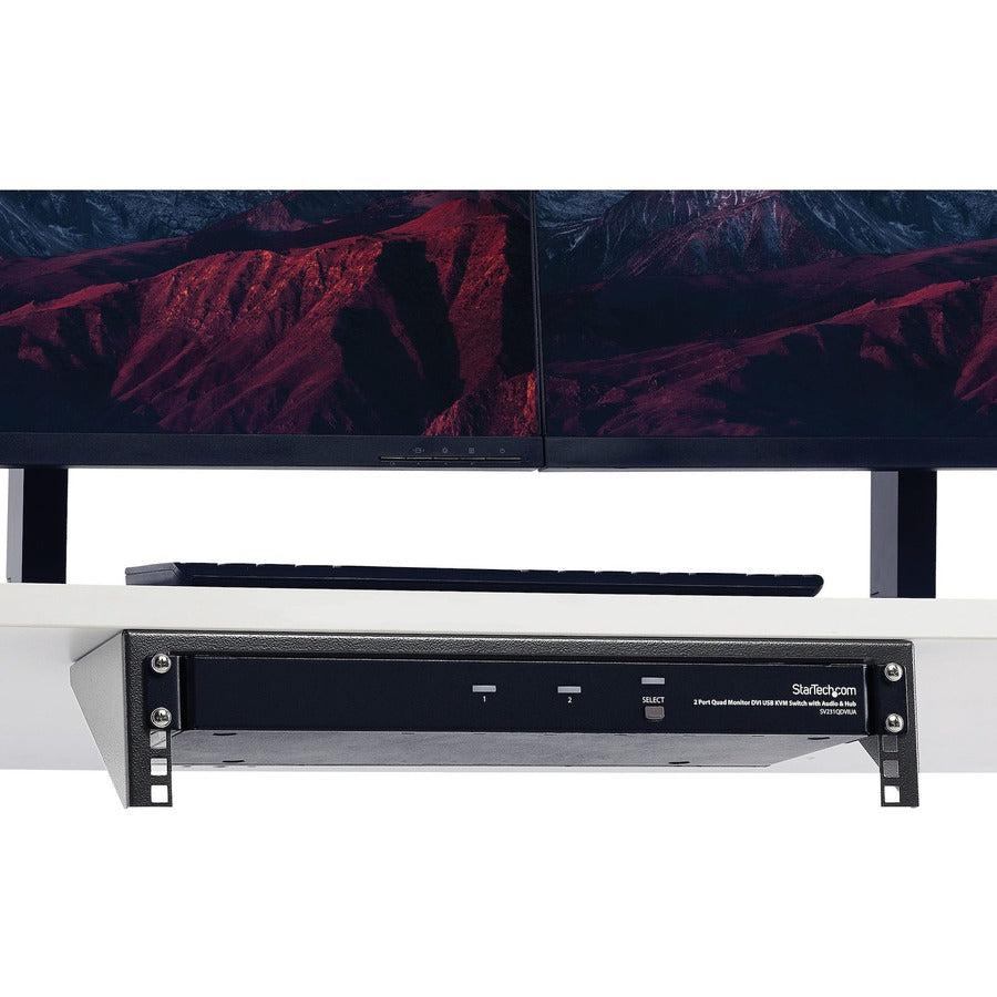 2U Vertical Wall Mount Patch Panel Bracket - StarTech 19 Inch Rack Mount | Tecisoft RK219WALLV