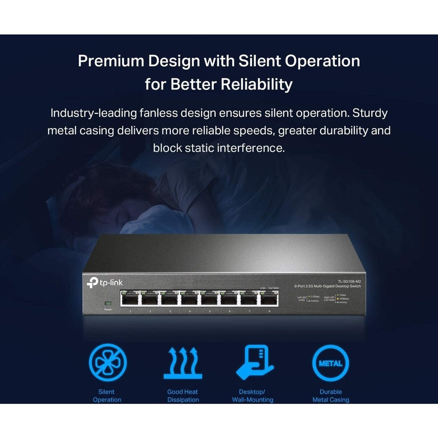 2.5G Switch - TP-Link TL-SG108-M2 8-Port Desktop Multi-Gigabit | Tecisoft