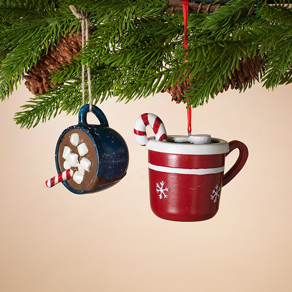 3" Coffee Cup Ornament - Red