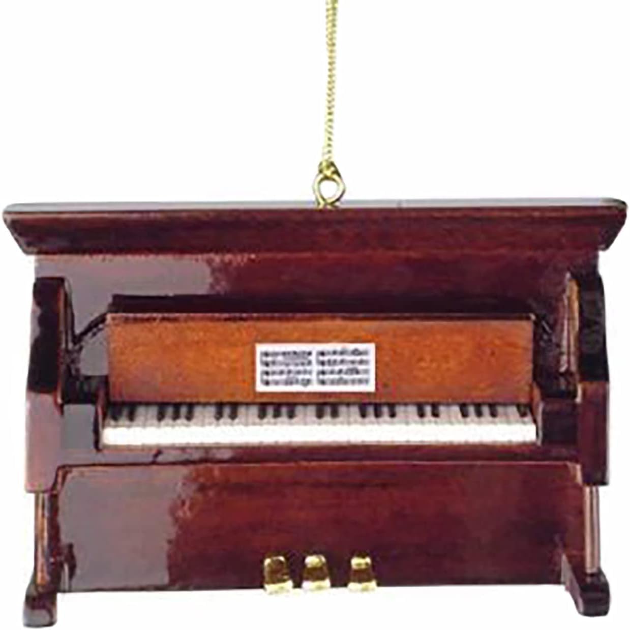 3 inch Brown Upright Piano Ornament