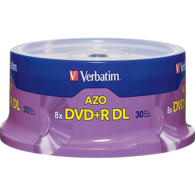 30Pk Dvd+R Dl 8.5Gb, 8X Branded
