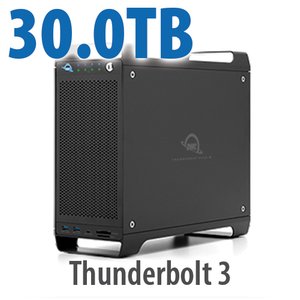 30.0TB (1x2.0TB U.2 NVMe SSD, 7x4.0TB HDD) ThunderBay Flex 8 Thunderbolt 3 Storage