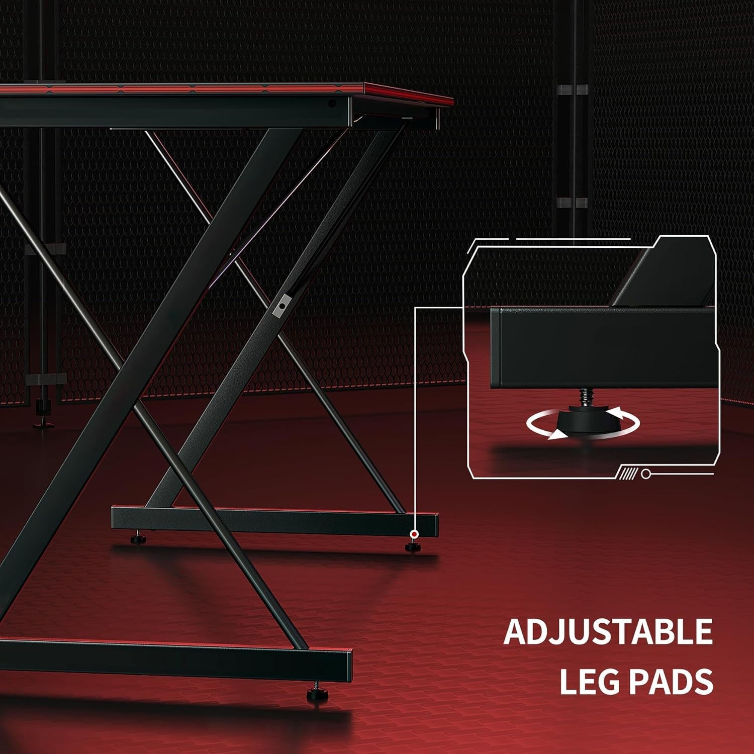 32 Inch Carbon Fiber Gaming Desk For PC Computer Workstation