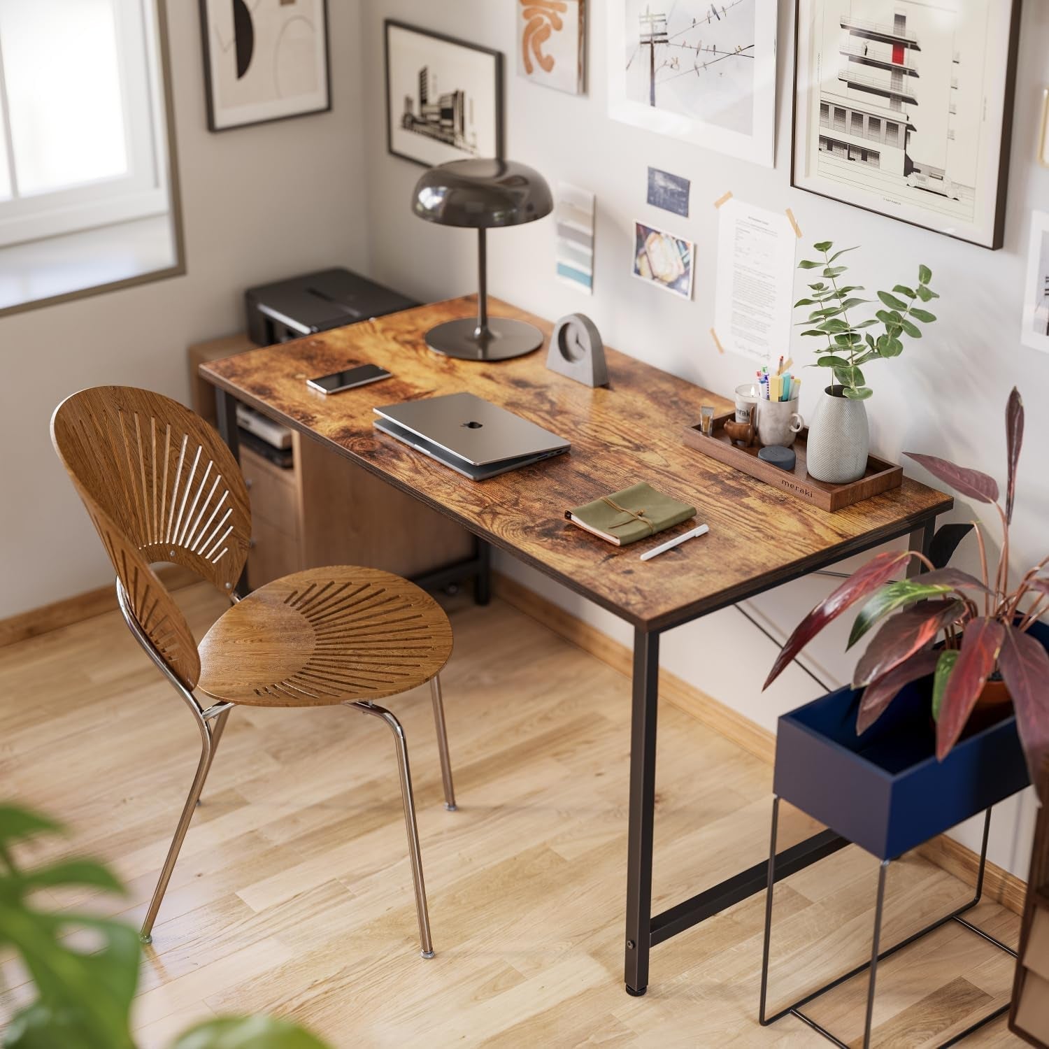 32 Inch Computer Desk Rustic Brown For Small Spaces