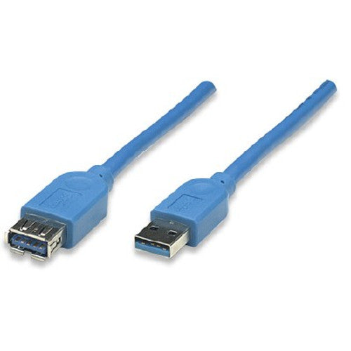 SUPERSPEED USB EXTENSION CABLE A MALE / A FEMALE, 2 M, BLUE