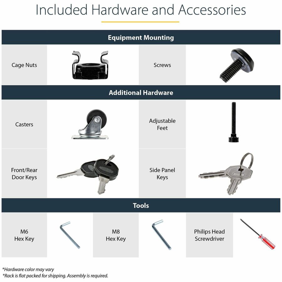 32U Server Rack Cabinet - Lockable Enterprise Data Center Solution | StarTech RK3236BKF
