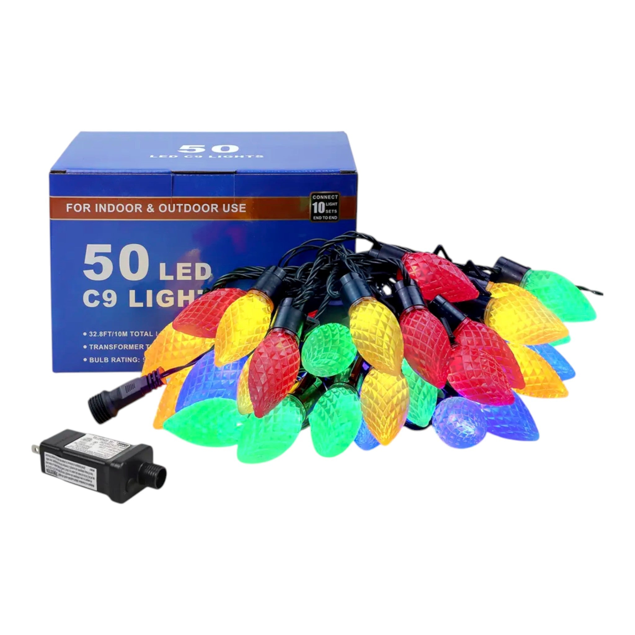 33 Foot LED C-9 Multifunction Light Set - Multicolor