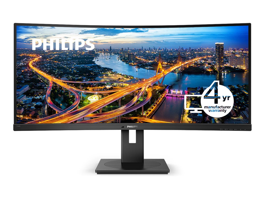 34 Inch Curved Monitor - Ultrawide QHD Display with USB-C | PHILIPS 346B1C/17