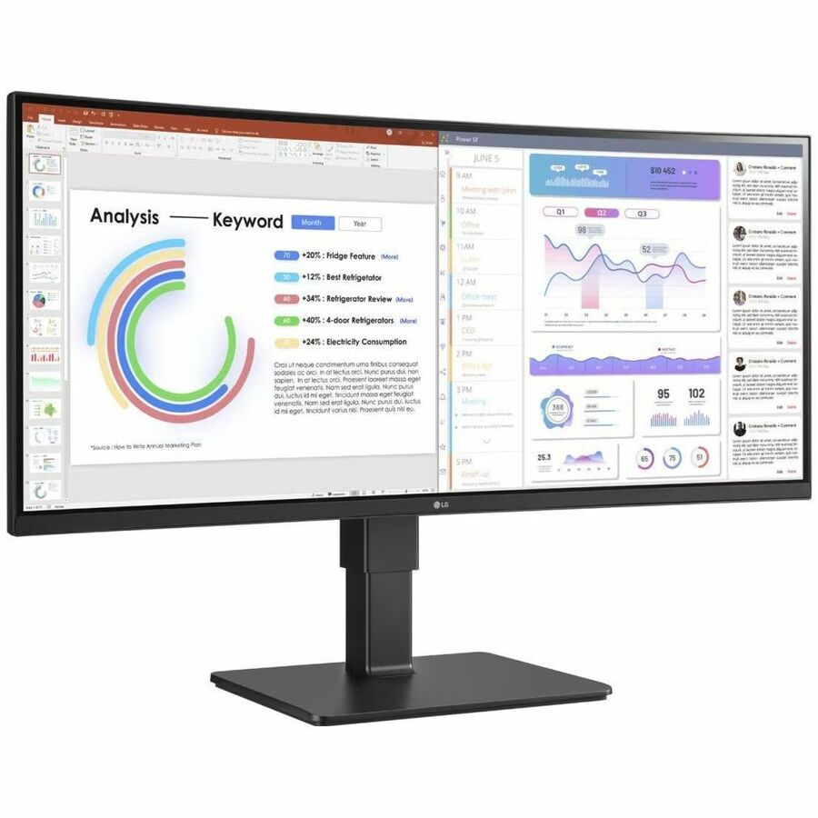 34 Inch UltraWide Curved Monitor - Professional WQHD Display | LG 34BQ77QE-B