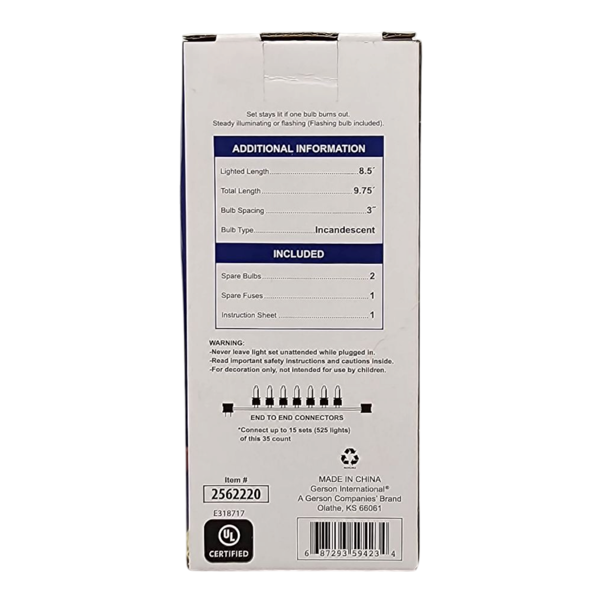 35 Indoor/Outdoor String Light - Multi Color - Green Wire