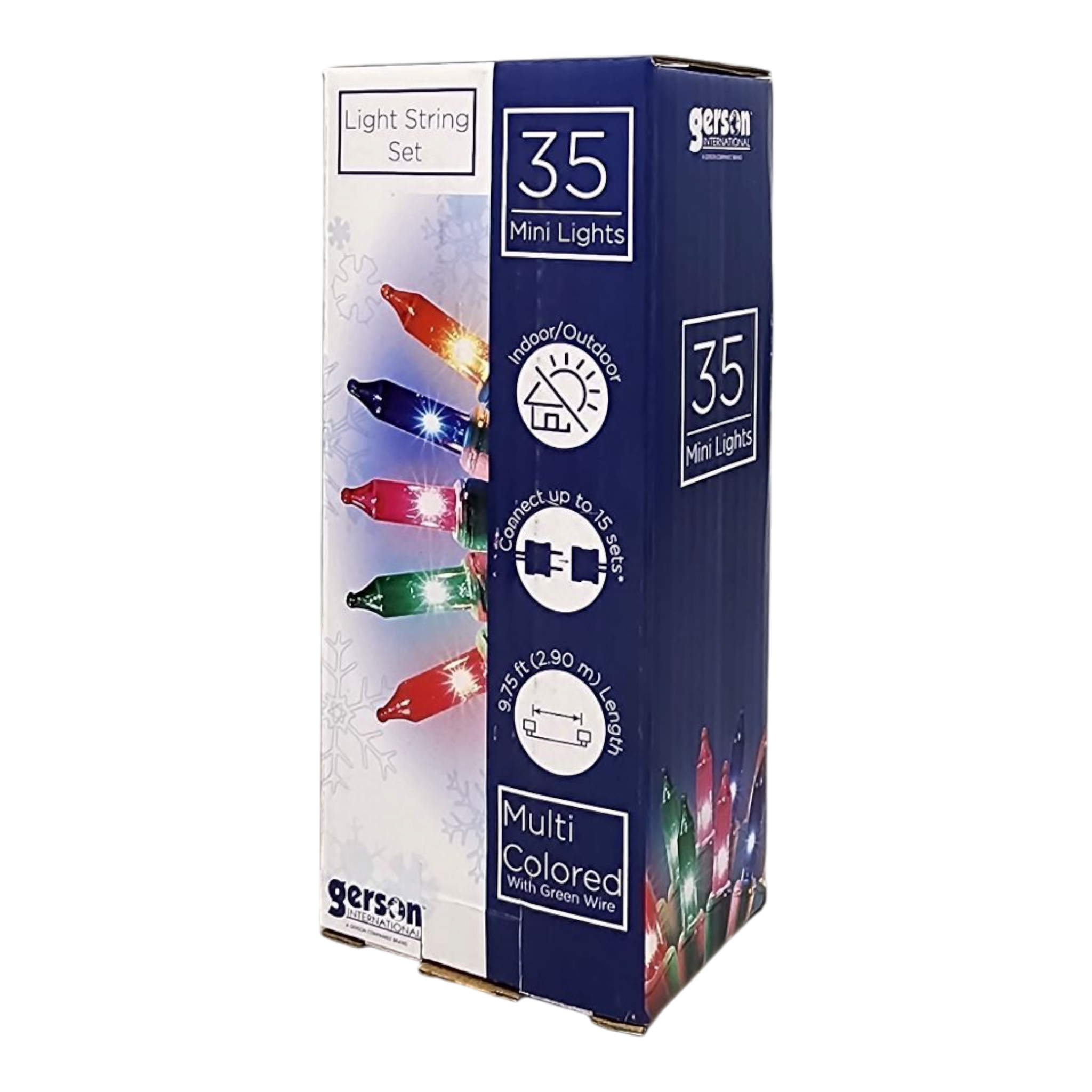 35 Indoor/Outdoor String Light - Multi Color - Green Wire