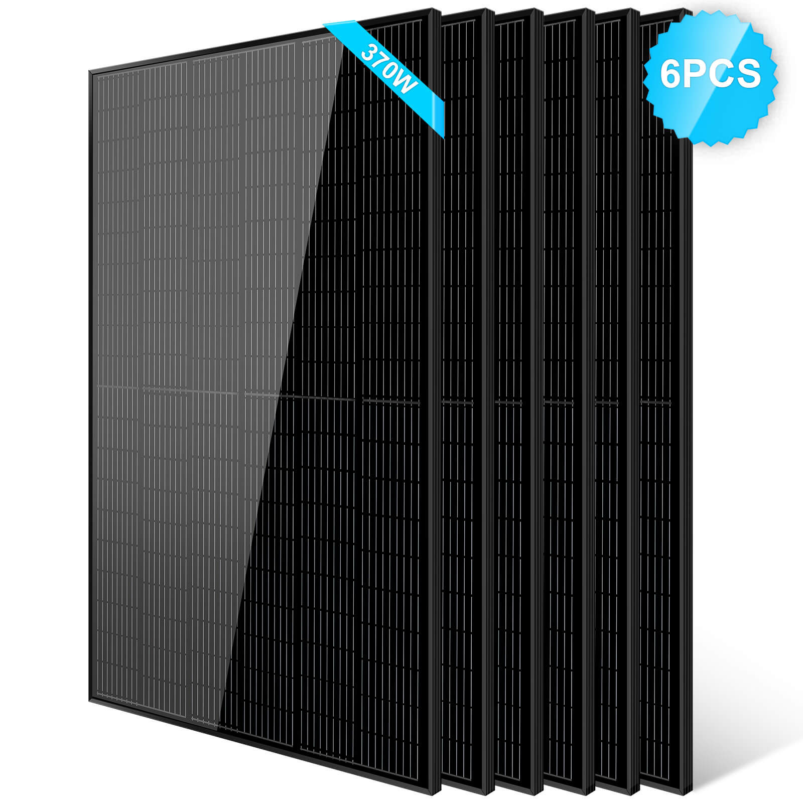 370W Mono Black PERC Solar Panel UL 61730