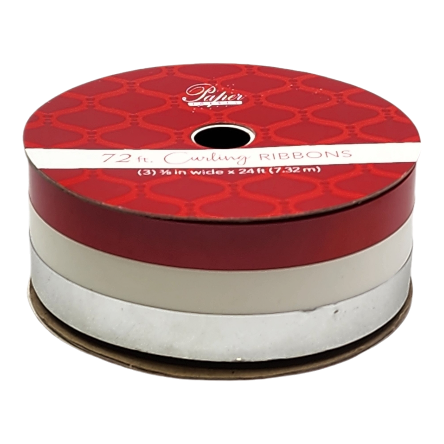 3/8 Inch Curling Ribbon - 3 Colors - 24 Feet Each - Red/White/Silver