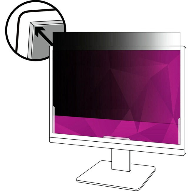 3M&trade; High Clarity Privacy Filter for 23.6in Monitor, 16:9, HC236W9B