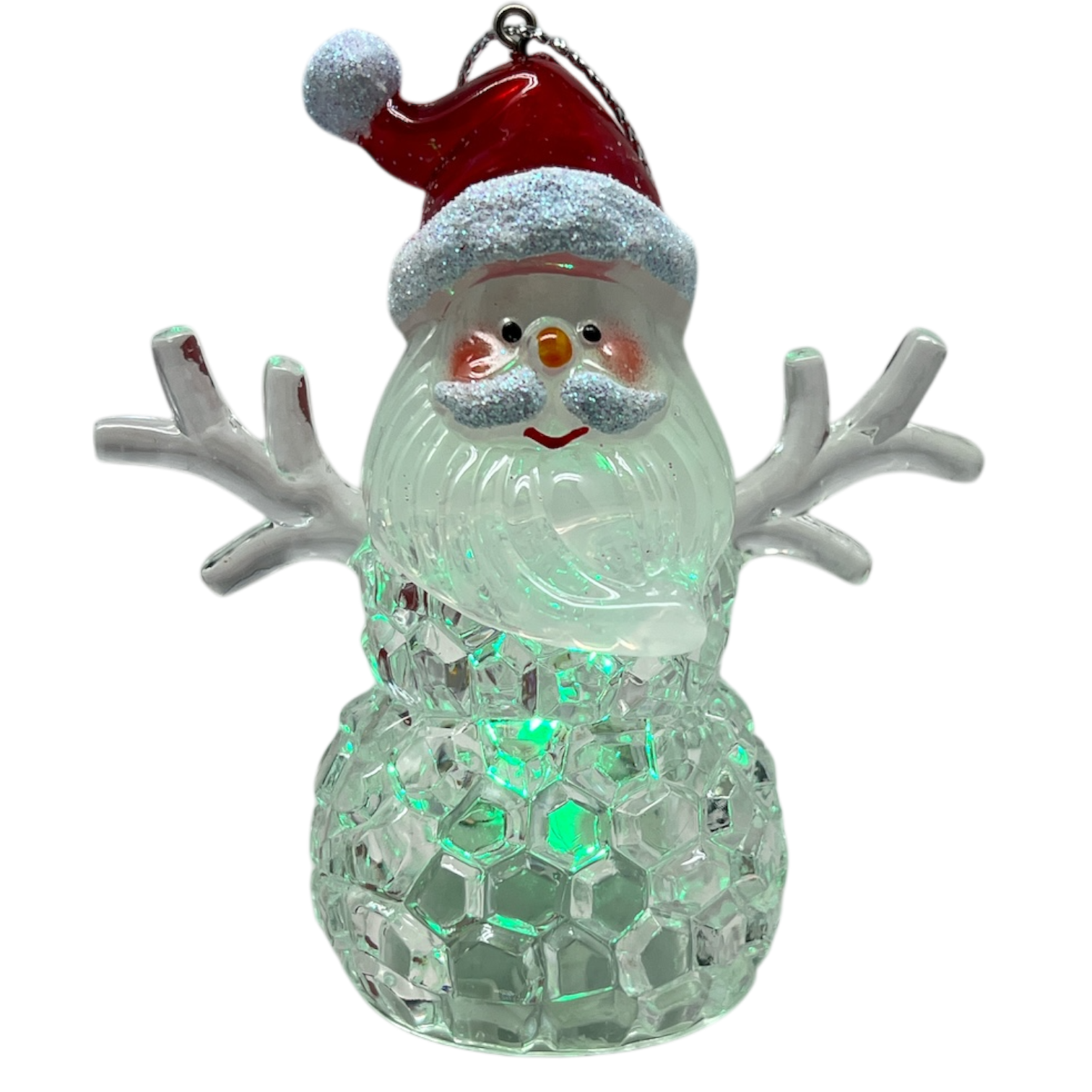 3.75"LED Santa Ornament