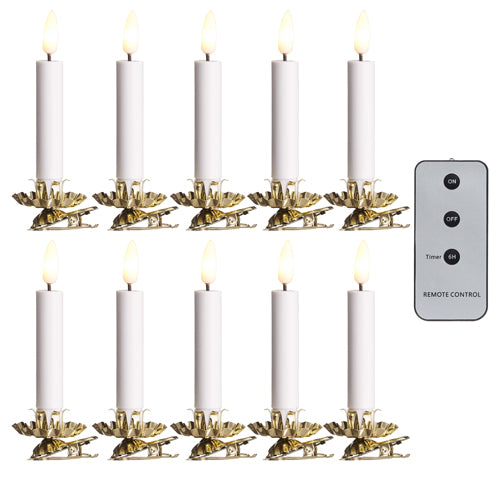 4" Clip-On Lighted Candles with Remote