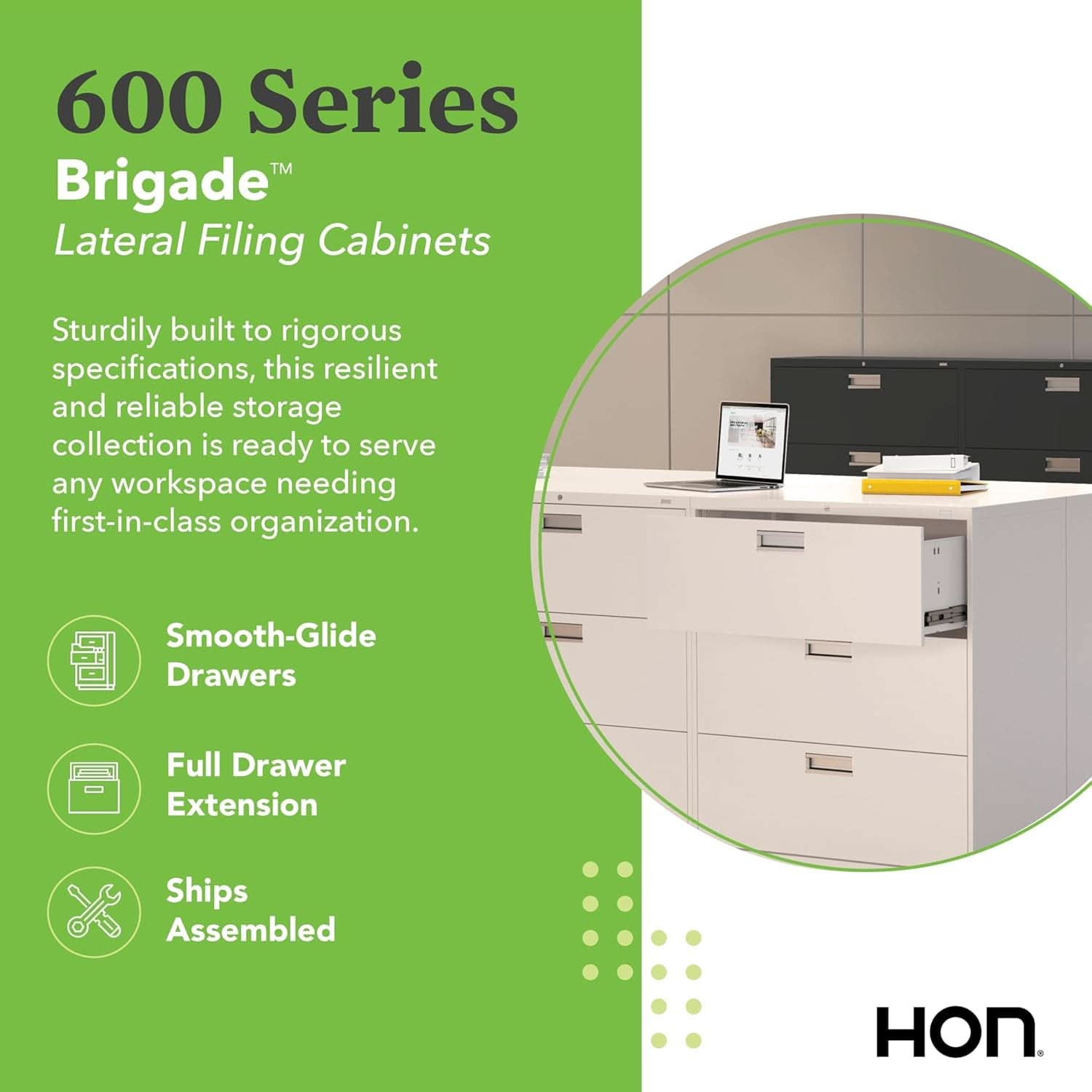 4 Drawer Lateral File Cabinet With Lock Light Gray