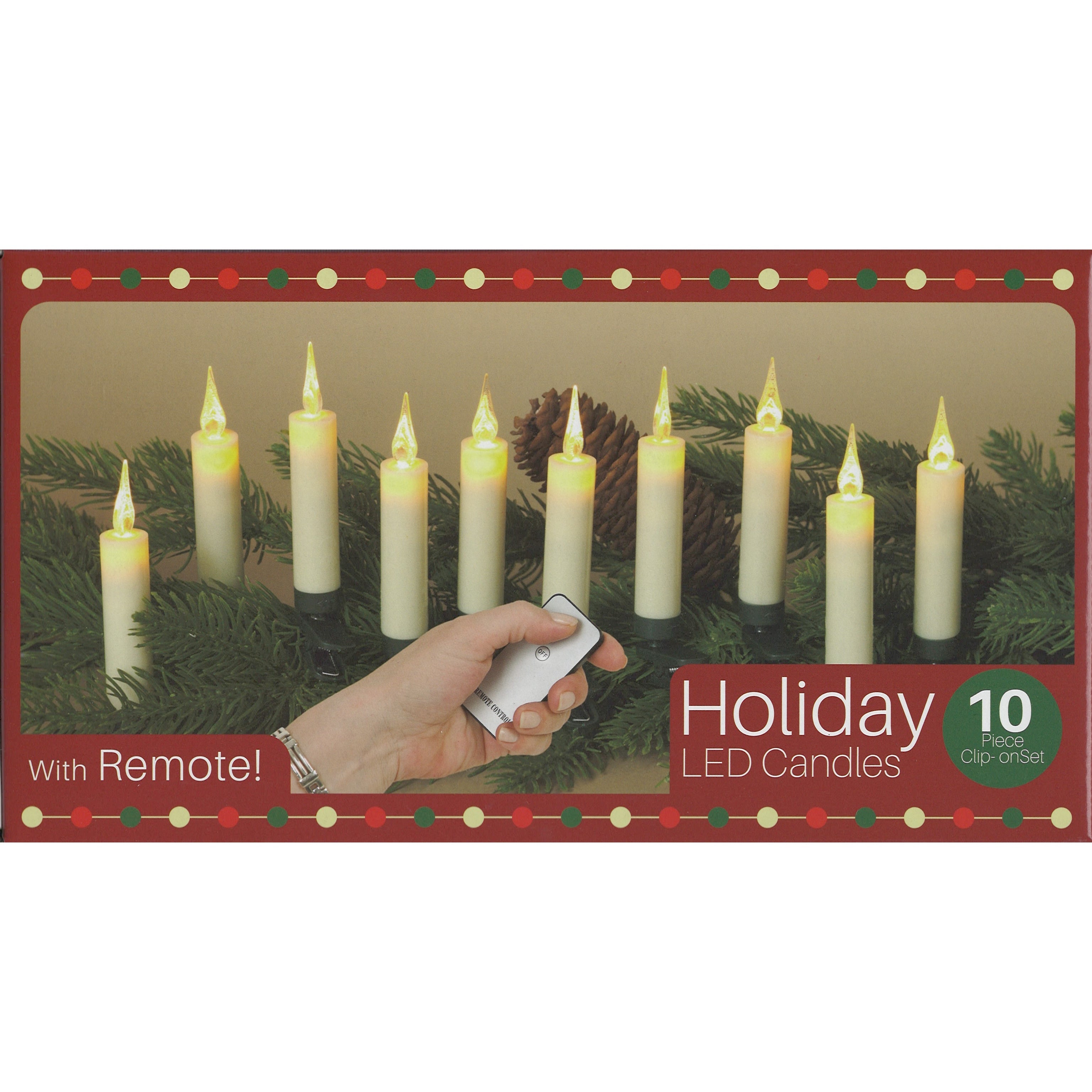 4 Inch LED Clip on Candle - 10 piece Set - White