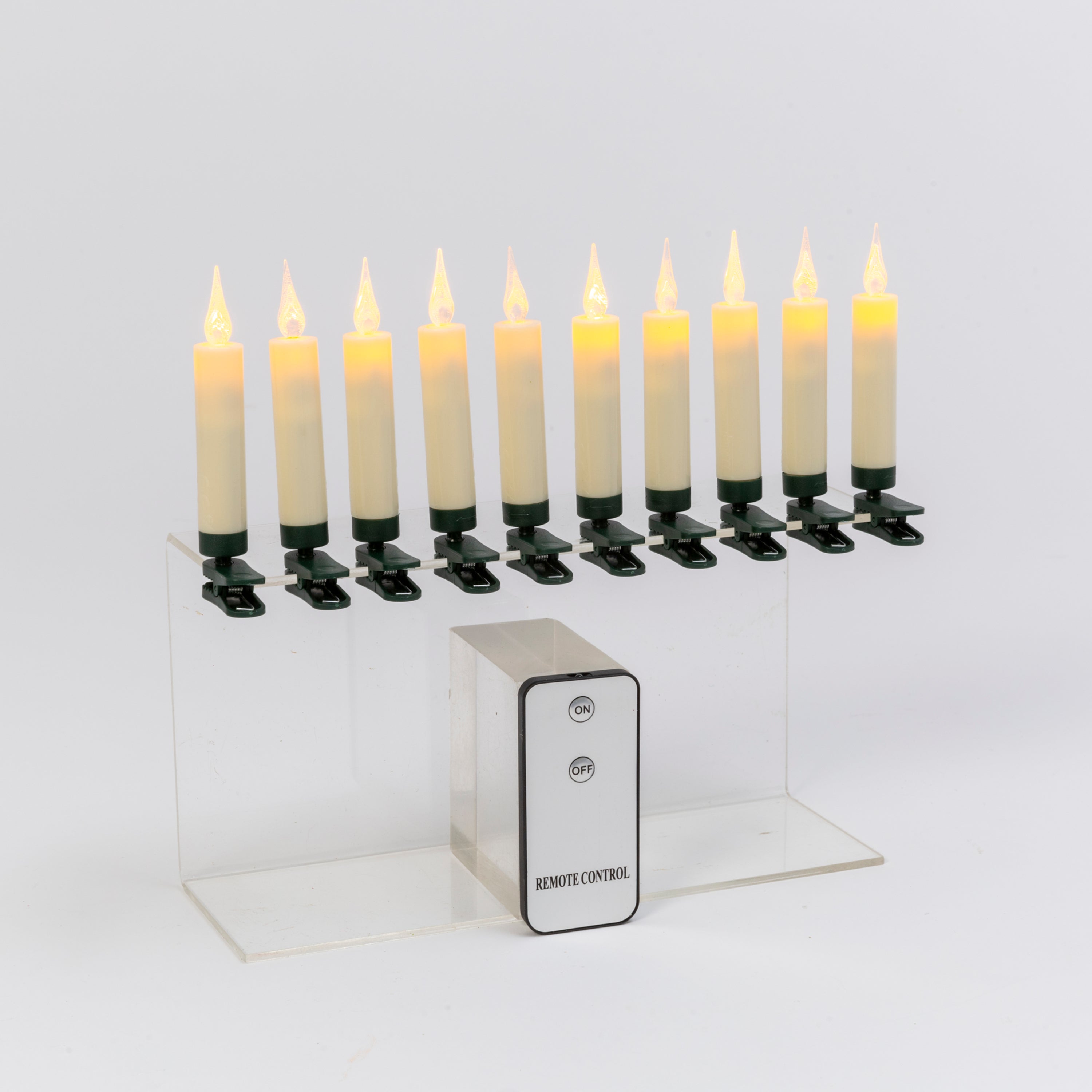 4 Inch LED Clip on Candle - 10 piece Set - White