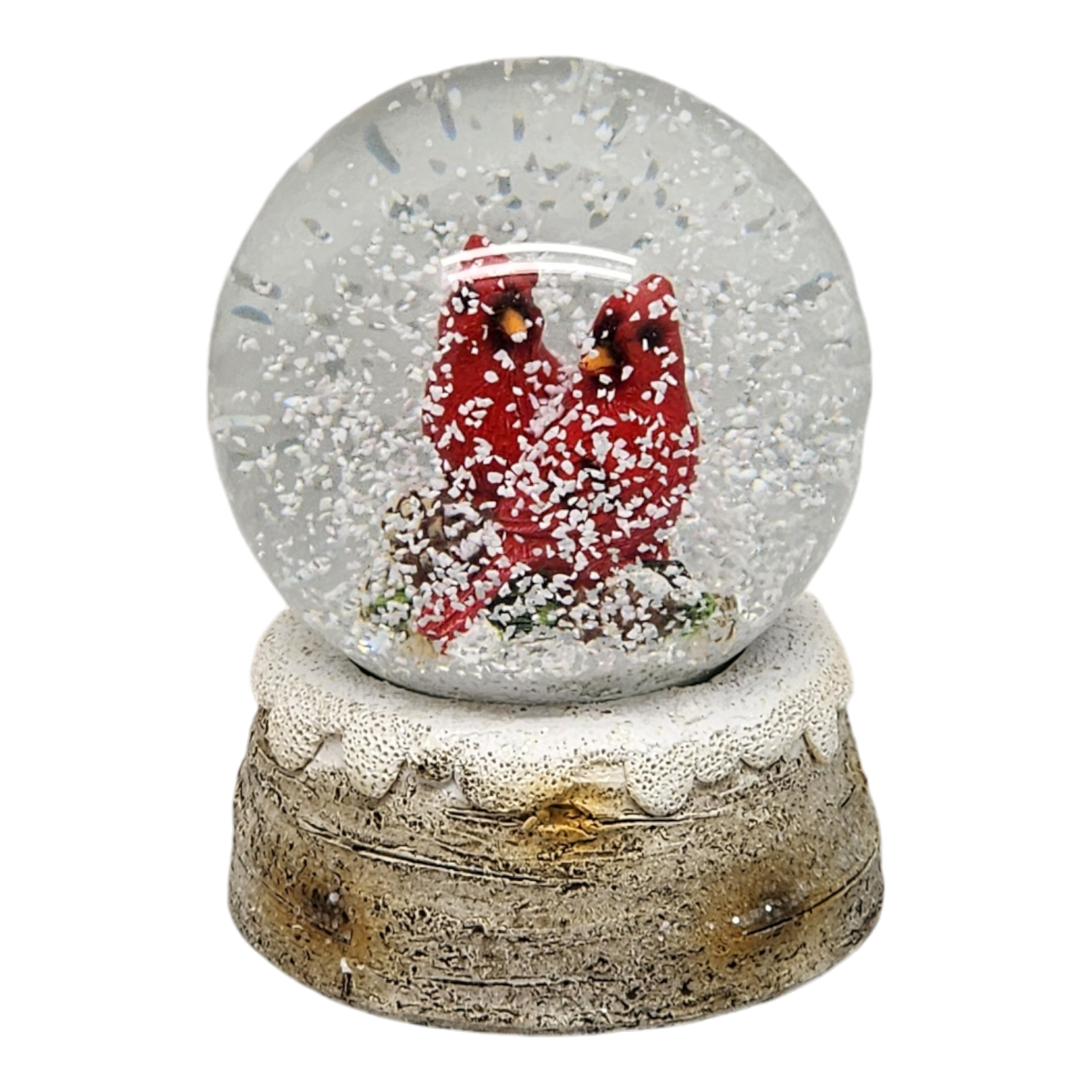 4 Inch Resin Holiday Cardinal Waterglobe - Style 1