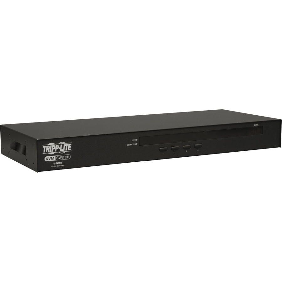 4-Port 1U Rack Mount KVM Switch - USB/PS2 On-Screen Display | Tripp Lite B042-004