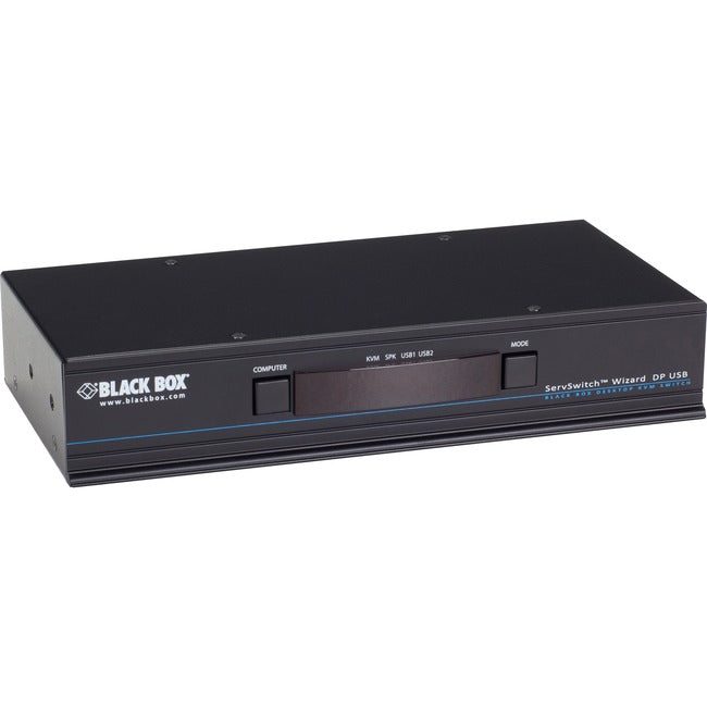 4-Port DisplayPort KVM Switch USB - Desktop Multi-Monitor Management | Black Box Wizard KV9804A