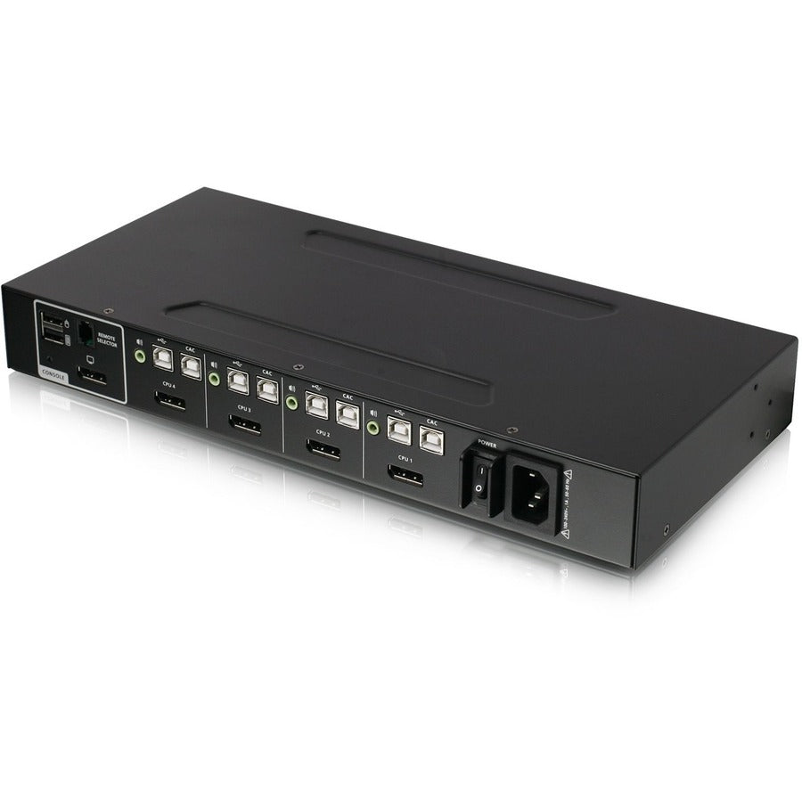 4-Port DisplayPort/HDMI Secure KVM Switch - TAA Compliant with CAC Support | IOGEAR GCS1414TAA4C-UN