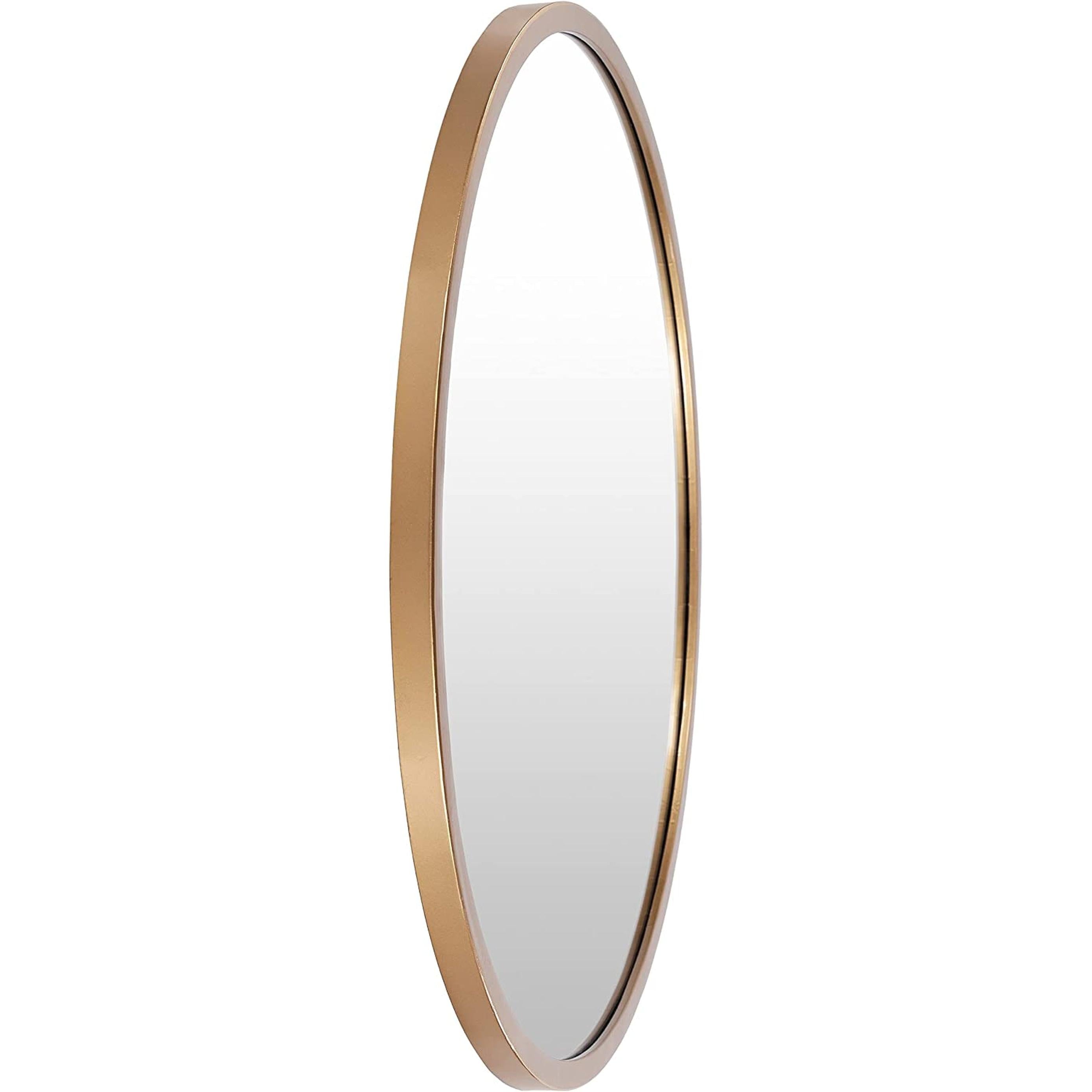 40 Inch Gold Round Wall Mirror for Living Room Decor