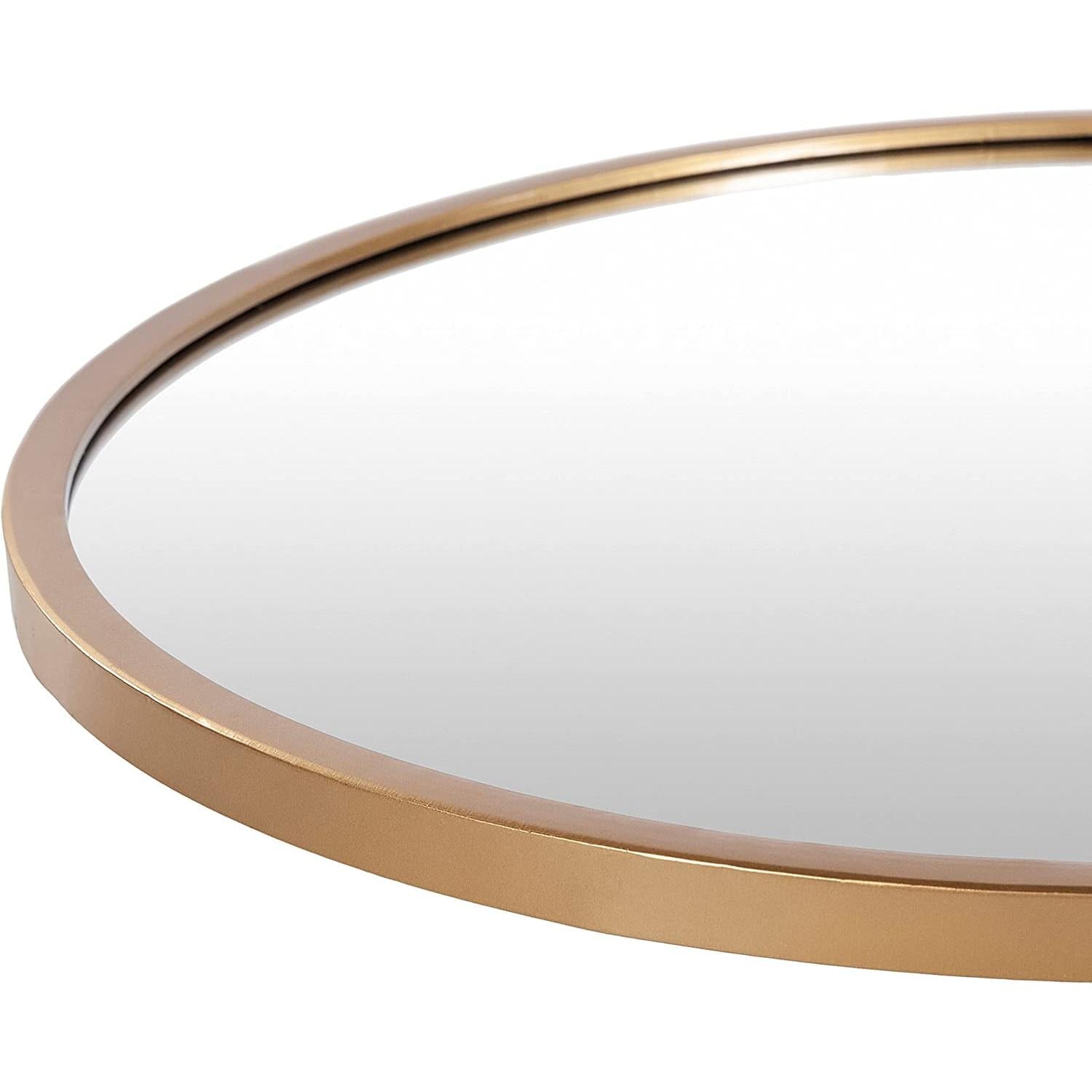 40 Inch Gold Round Wall Mirror for Living Room Decor
