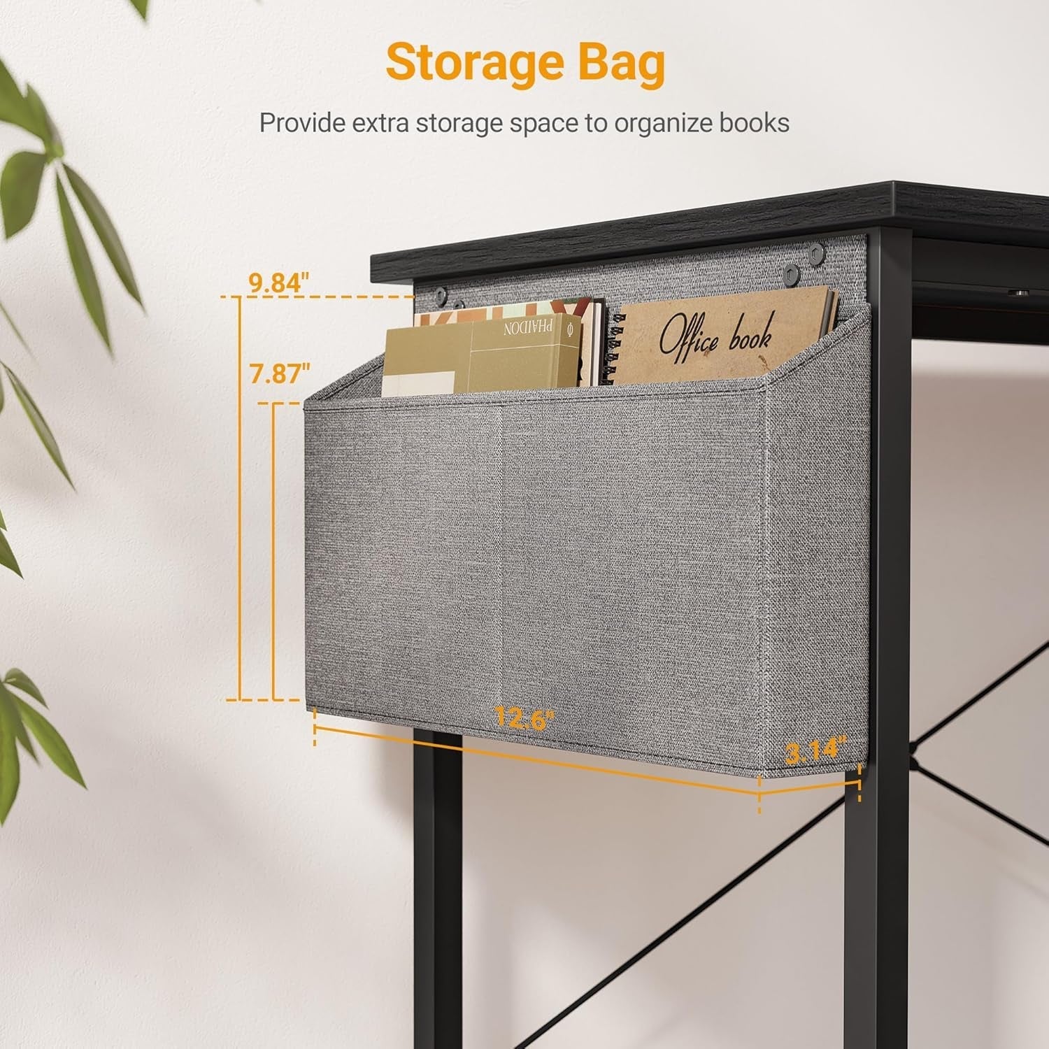 40 Inch L Shaped Desk With Reversible Storage Shelves Black