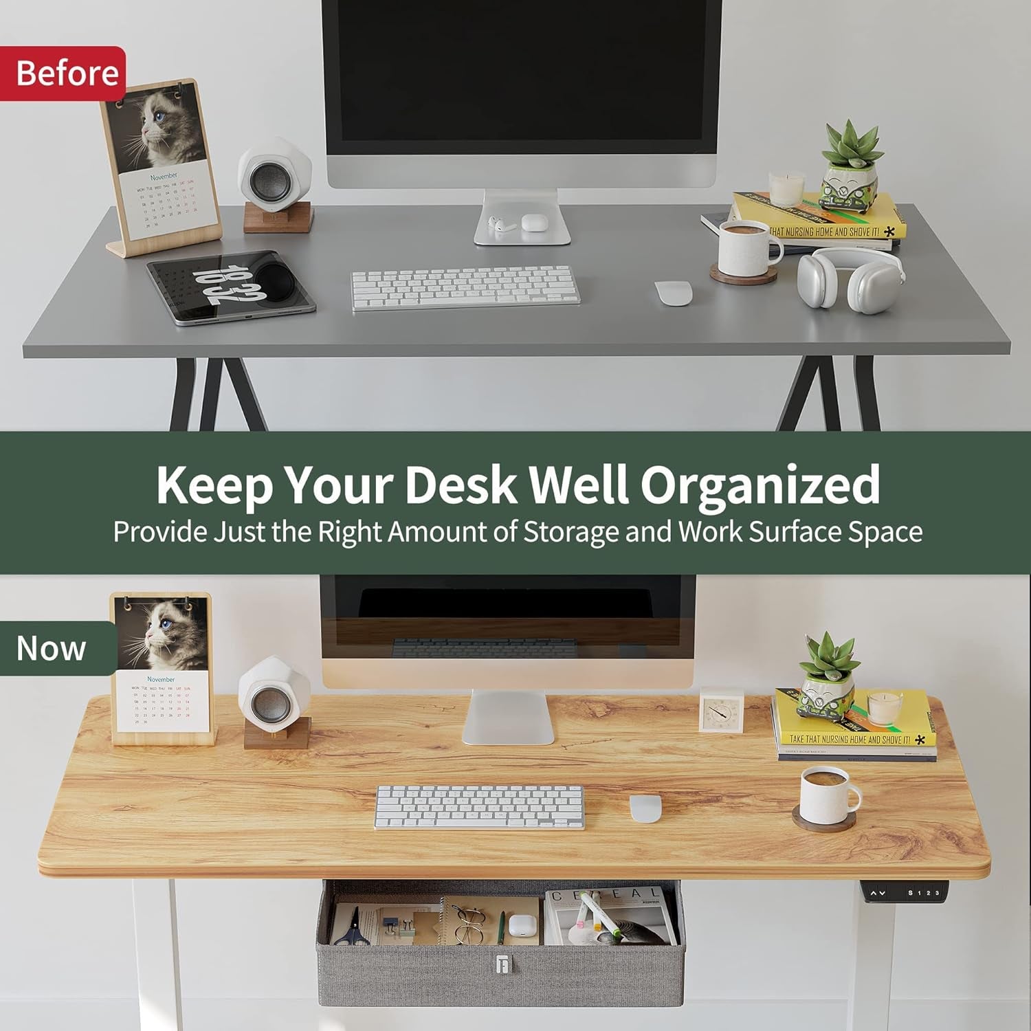 40x24 Inch Electric Height Adjustable Standing Desk