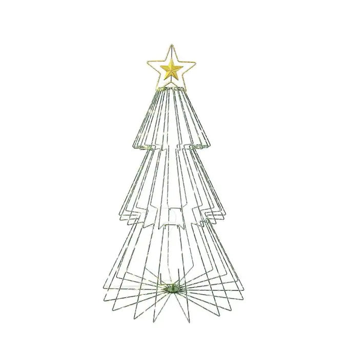 41" Lighted Metal Christmas Tree