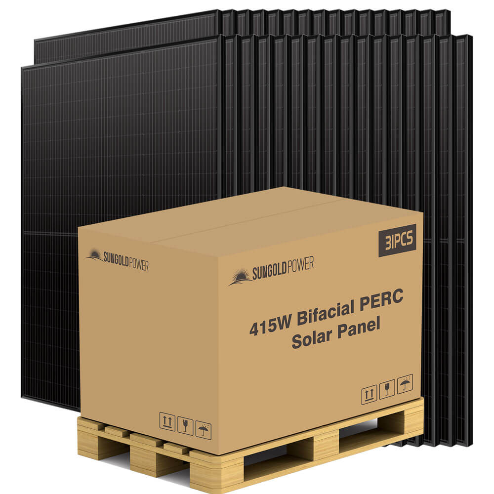 415W Bifacial PERC Solar Panel | SGP-415-BBS (31 PANELS) UL61730 CEC Listed