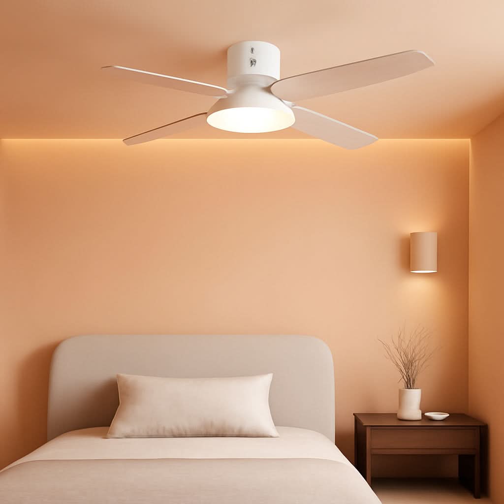 44 Inch Ceiling Fan With Lights White Remote Control