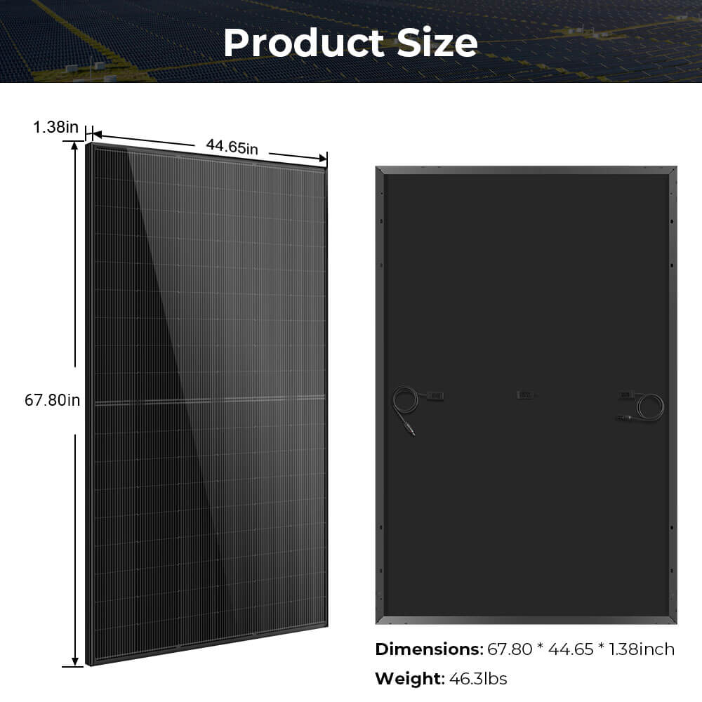 440W Mono Black PERC Solar Panel UL61730 CEC Listed
