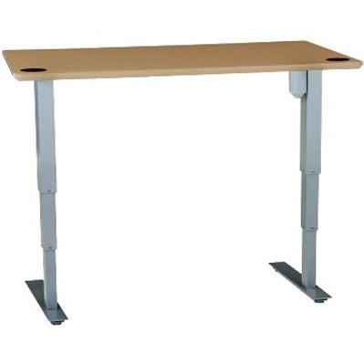 48-30in Melamine Beech Veneer Tabletop with Steel Frame silver 501-378S11248-30SB