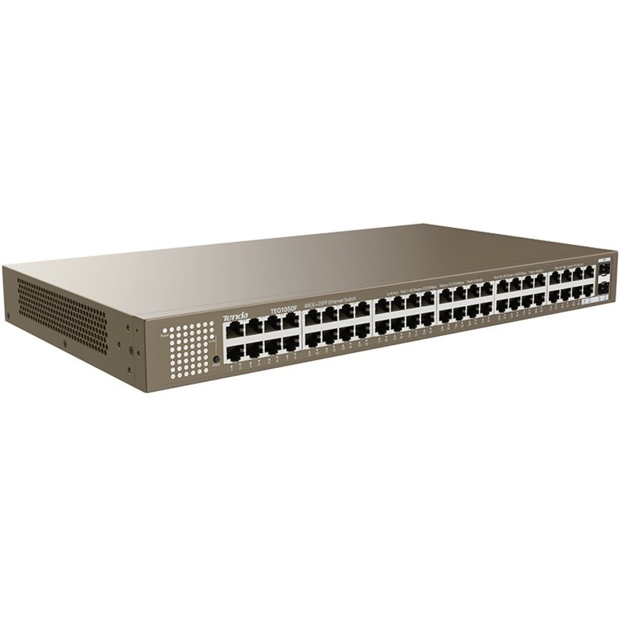 48-Port Gigabit Switch - TENDA TEG1050F with 2 SFP Fiber Uplinks | Tecisoft
