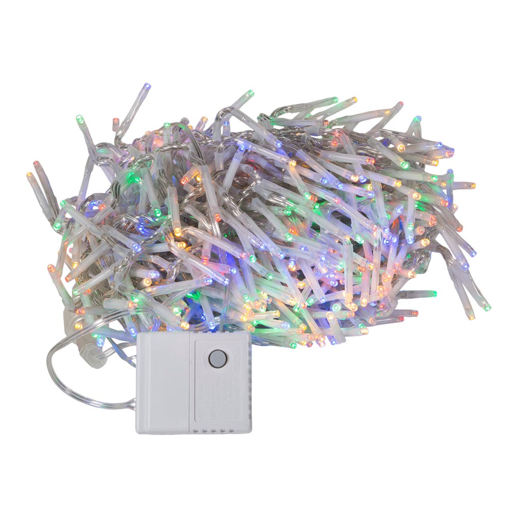 480-Light Fairy Multicolor LED Clear Wire Connectable Cluster Garland