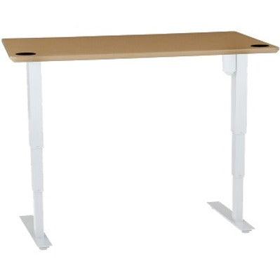 48in Melamine Beech Veneer Tabletop with Steel Frame white 501-378W11248-30SB