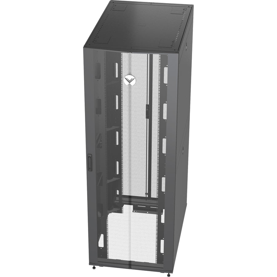 48U Server Rack - TAA Compliant Enterprise Cabinet 800x1200mm | Vertiv VR Rack VR3357TAA