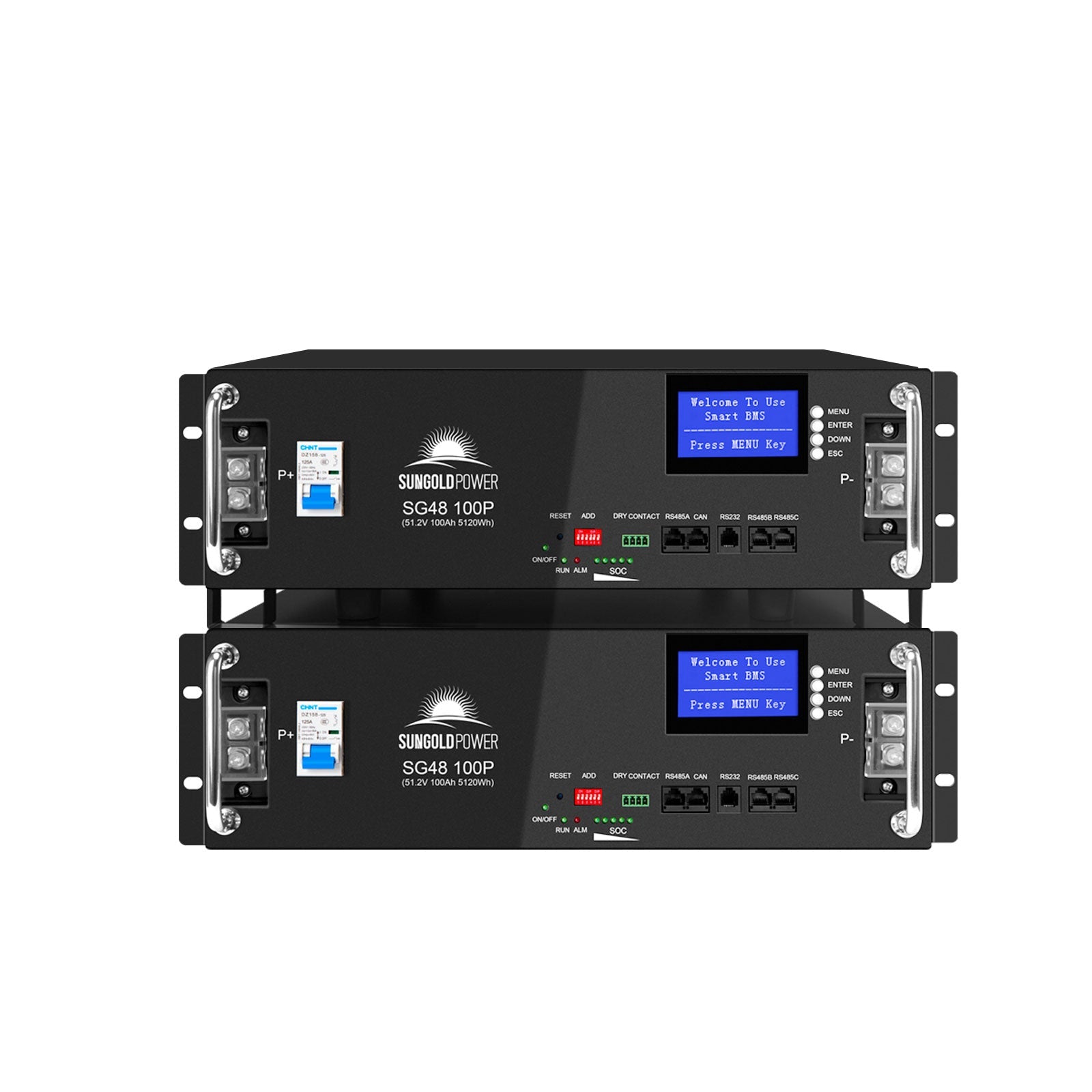 48V 100AH Server Rack LiFePO4 Lithium Battery SG48100P UL1973 UL9540A